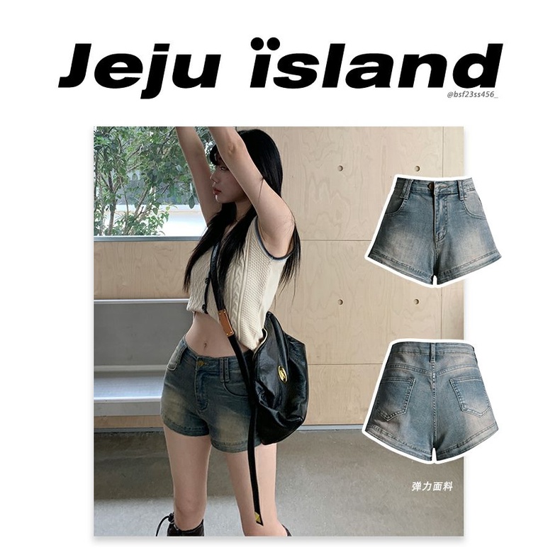 Quần Short Denim Màu Sắc Thời Trang Cho Nữ