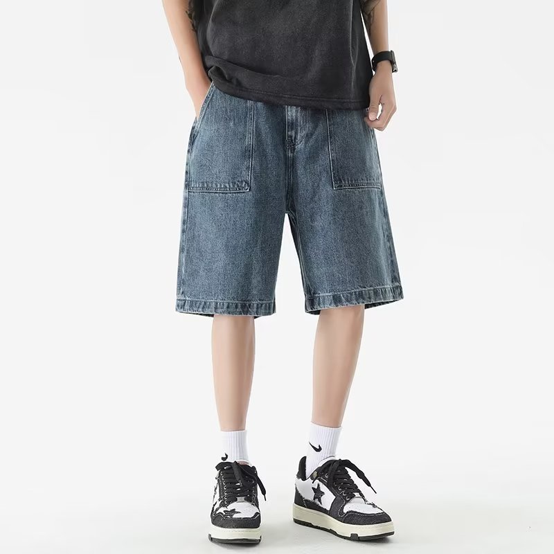 Quần Short Denim Thể Thao Ống Rộng Thời Trang Mùa Hè 2023 Phong Cách Nhật Bản Cho Nam Và Nữ