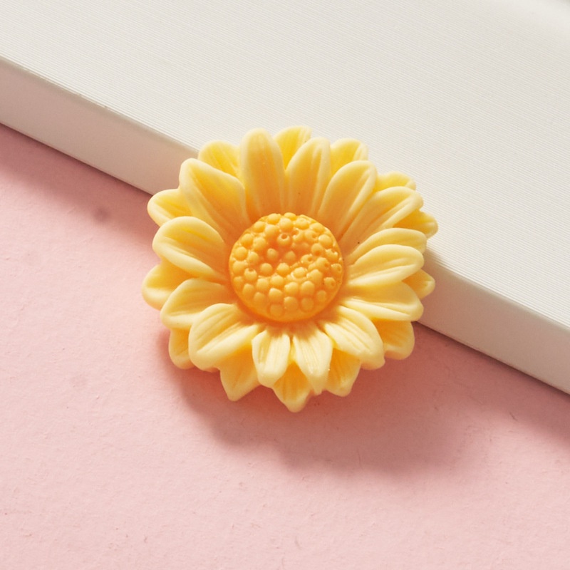 Set 10 Mặt Dây Chuyền Hình Hoa Hướng Dương Nhiều Màu Bằng Nhựa Resin DIY