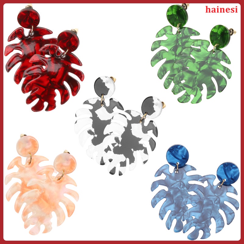 Set 5 Đôi Bông Tai Lá Cọ Xinh Xắn Cho Nữ