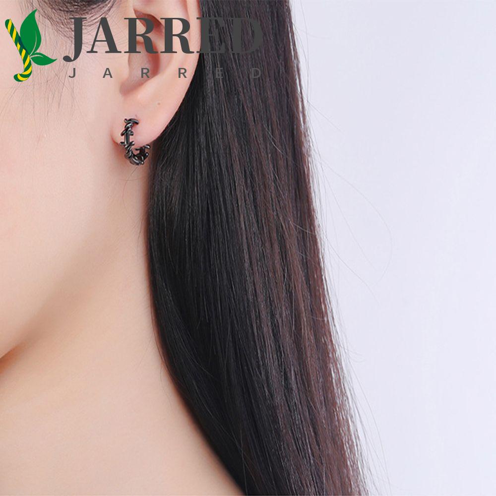 JARRED Khuyên Tai Tròn Thắt Nút Đơn Giản Thời Trang Cho Cặp Đôi