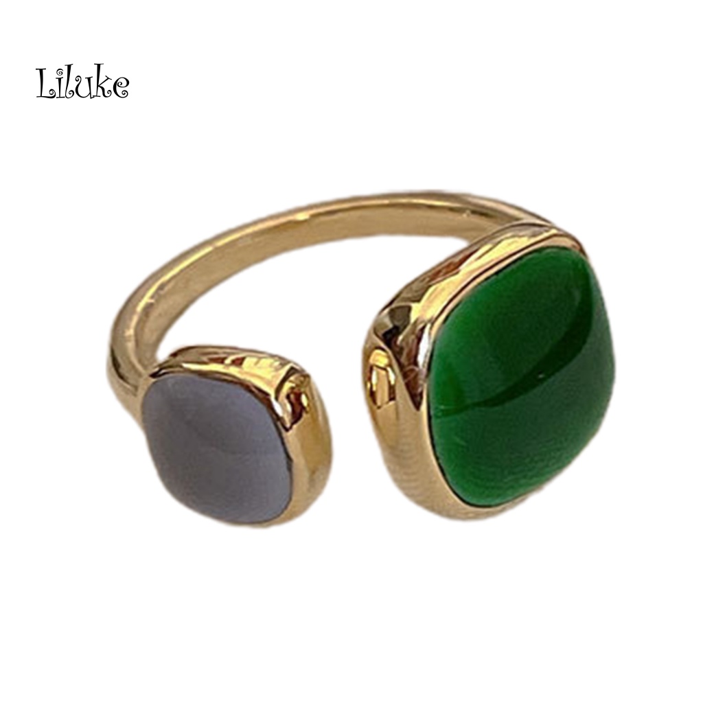 Nhẫn Hợp Kim Mạ Vàng Kiểu Dáng Hình Học Thời Trang Cho Nữ