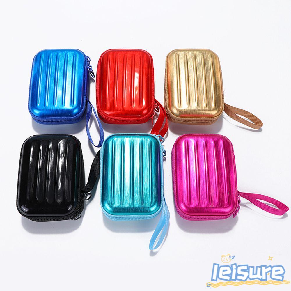 LEISURE Hộp Tròn Đựng Dây Cáp / Tiền Xu Tiện Dụng Khi Đi Du Lịch Ốp