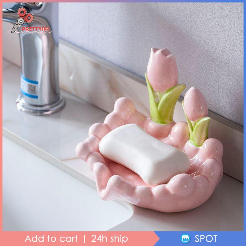 Khay Đựng Xà Phòng Hình Hoa Hoạt Hình Dành Cho Phòng Tắm