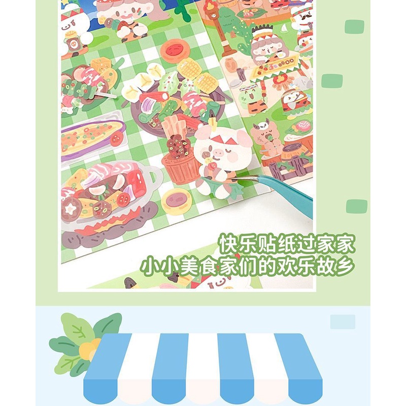 Sticker Goo Dán Trang Trí Cửa Hàng Thức Ăn DIY