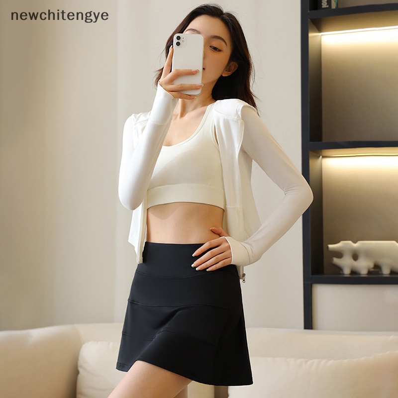 Chân Váy Chữ A Xếp Ly Giả Hai Mảnh Lưng Cao Co Giãn Thời Trang Mùa Hè Dành Cho Nữ