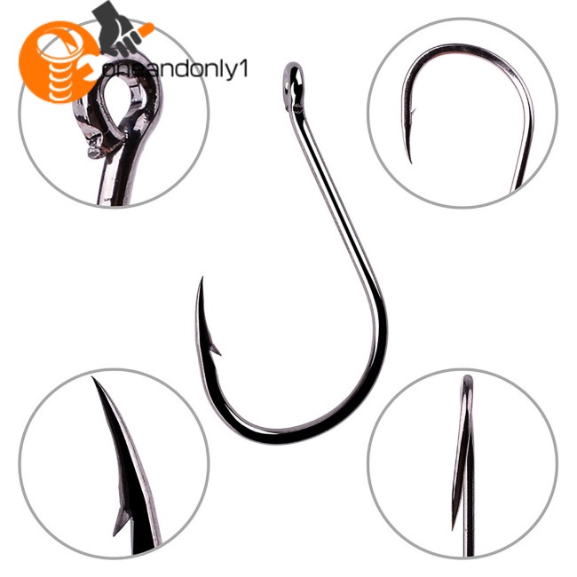 Set 20 / 50 Lưỡi Câu Cá Bằng Thép Carbon Cao Cấp Size 2-22