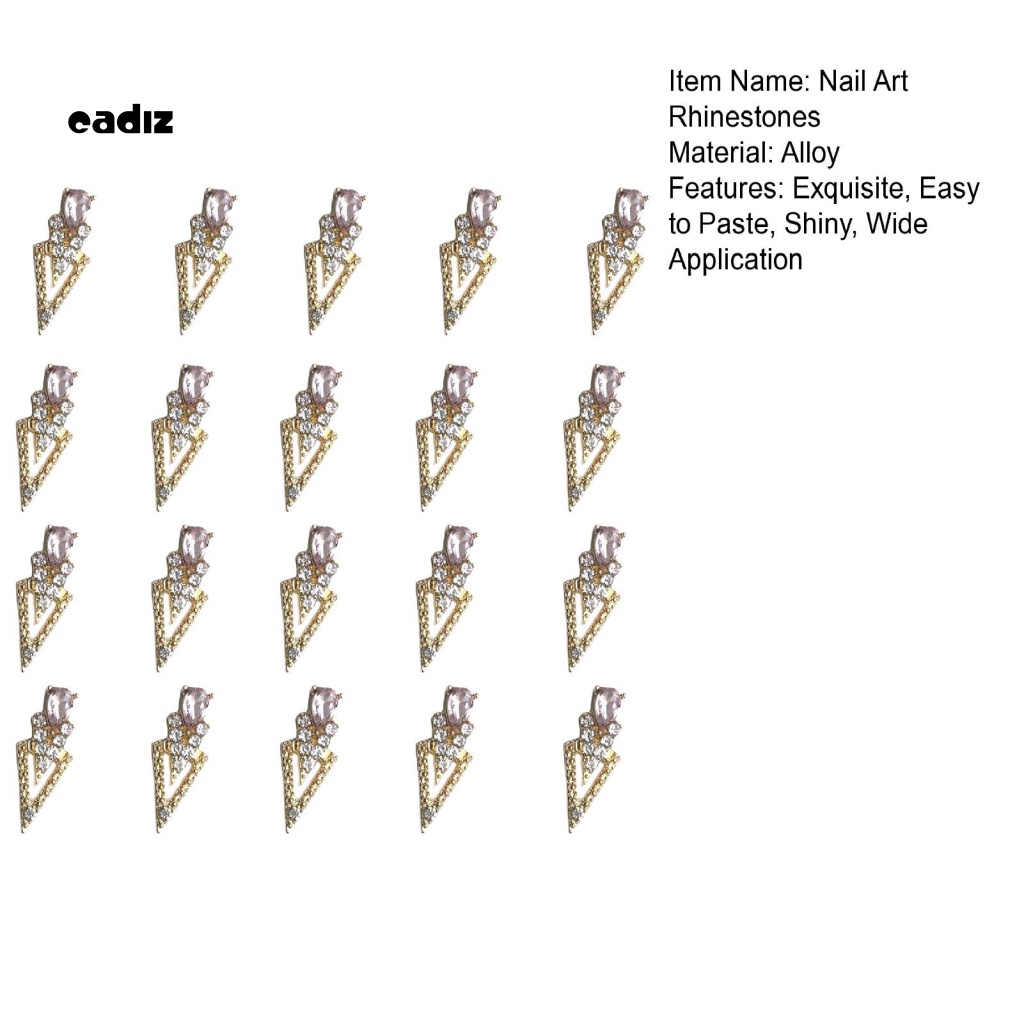 Bộ 20 Đá Đính Trang Trí Móng Tay Hình Chữ V Chống Rơi