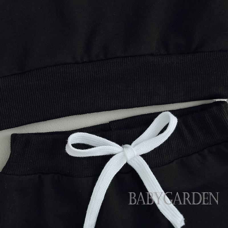 Set Đồ Mùa Thu 2 Món Gồm Áo Hoodie Tay Dài Và Quần Dài Co Giãn Màu Sắc Tương Phản Cho Bé Trai 0-3 Tuổi