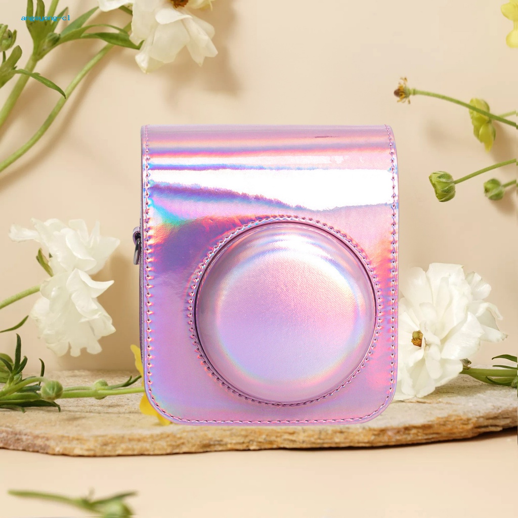 Túi Đựng Máy Ảnh Bằng Da Giả Chống Sốc Chống Bụi Có Dây Đeo Vai Tùy Chỉnh Cho Instax Mini 12