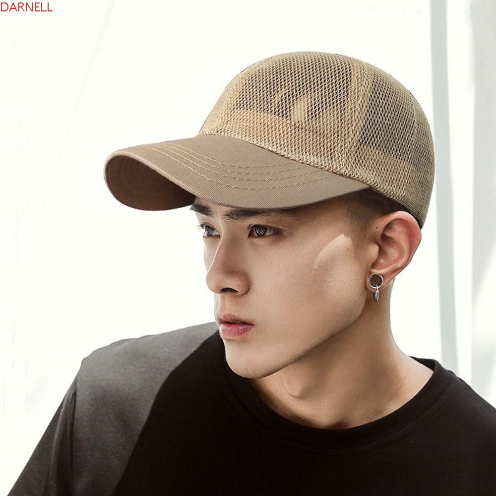 DARNELL Mũ Lưỡi Trai Chống Nắng Phối Lưới Mỏng Khô Thoáng Nhanh Thời Trang Đường Phố Cho Nam