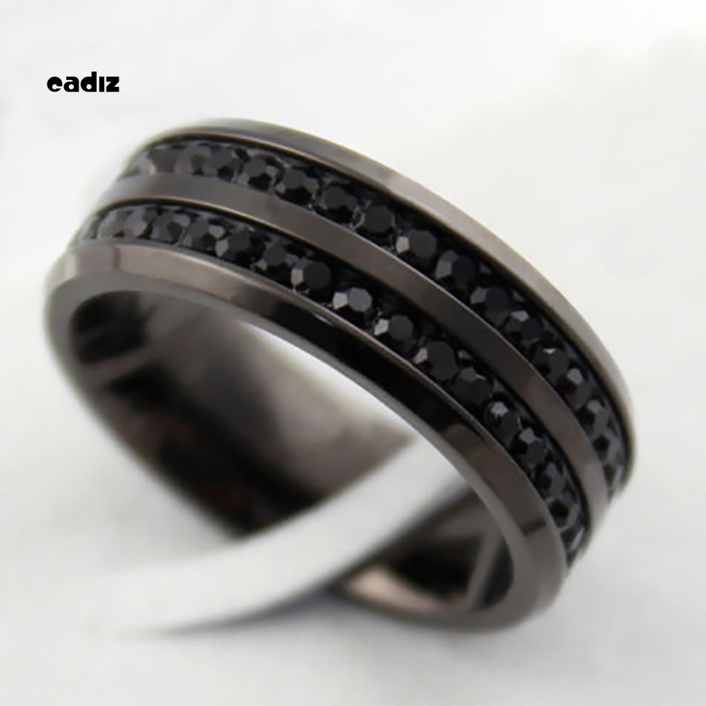 Nhẫn Thép Không Gỉ Đính Đá Thời Trang Dành Cho Cả Nam Và Nữ