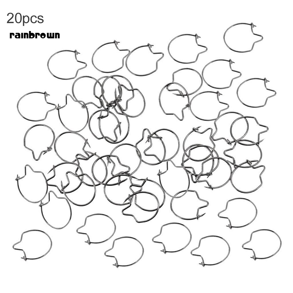 20 Kẹp Móc Câu Cá Bằng Thép Không Gỉ Size S / M / L