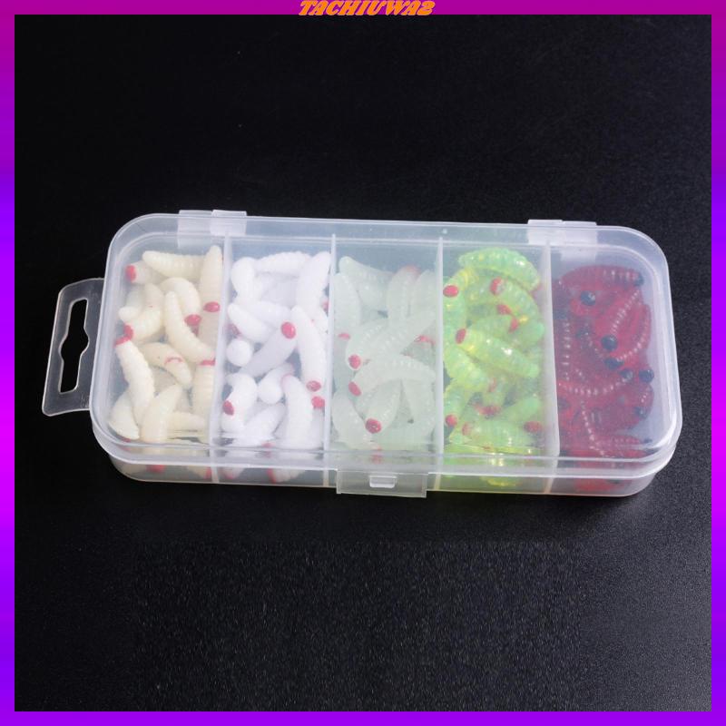 Set 100 Mồi Giả Nhử Cá Bằng Nhựa Mềm