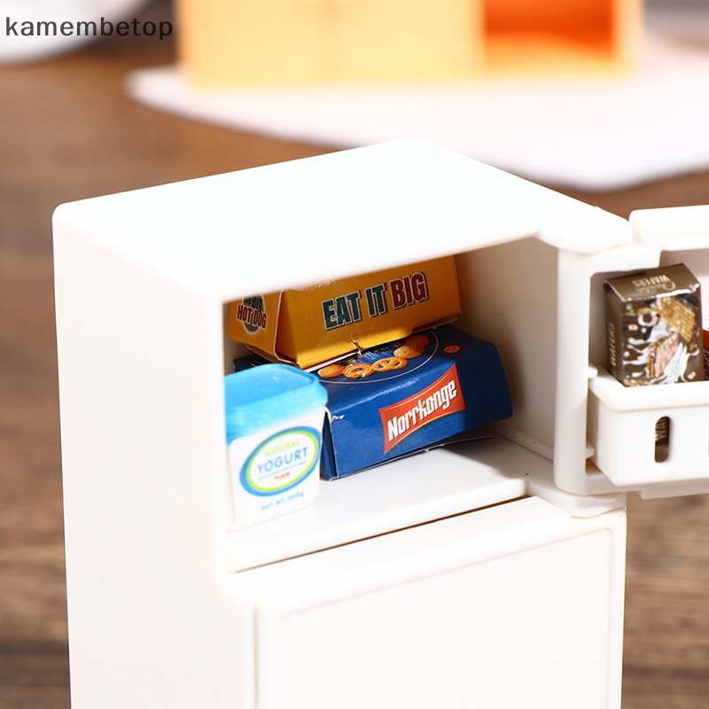 Set 16 Mô Hình Tủ Lạnh Trang Trí Nhà Búp Bê Tỉ Lệ 1: 12