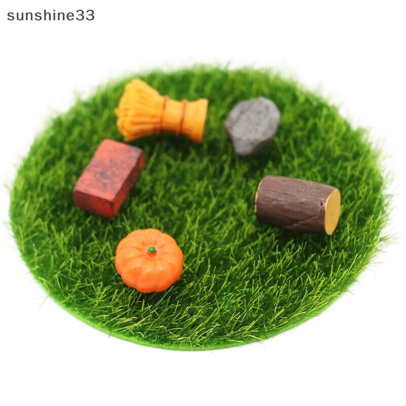 Set 5 Viên Gạch Đá / Bí Ngô Mini Trang Trí Nhà Búp Bê 1: 12