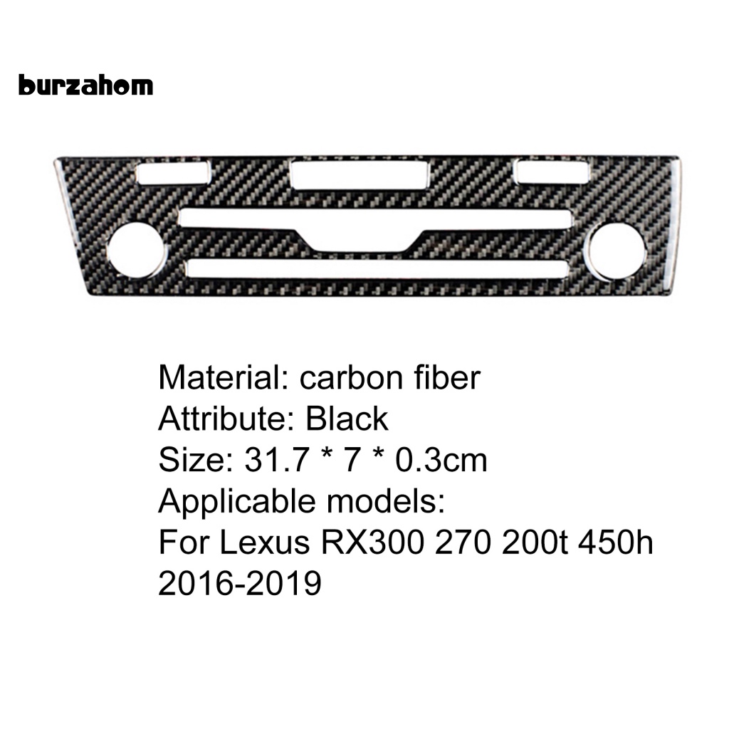 Sticker Sợi Carbon Dán Bảng Điều Khiển CD Trái Chống Tia UV Cho Lexus RX300 270 200T 450H 2016-2019