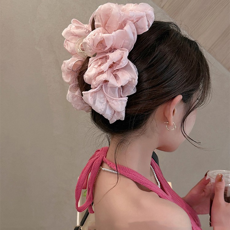 Kẹp Tóc Càng Cua Lớn Đính Nơ Thời Trang Cho Nữ