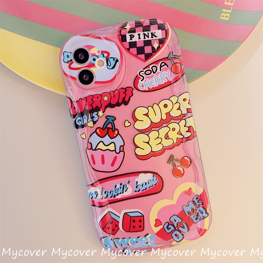 Ốp Điện Thoại Silicon Mềm Hình Bánh Hồng Dễ Thương Cho iPhone 11 13 12 14 Pro Max X XR Xs Max 6 7 8 Plus Y2K