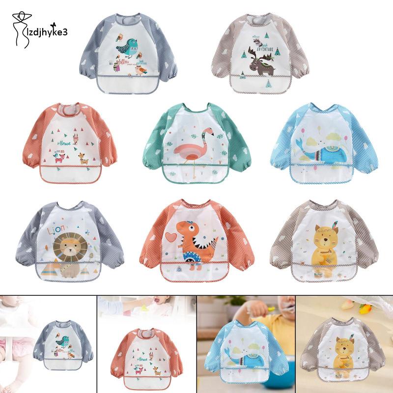 Yếm Ăn Chống Thấm Nước Có Túi Tiện Dụng Cho Bé Từ 6-36 Tháng Tuổi