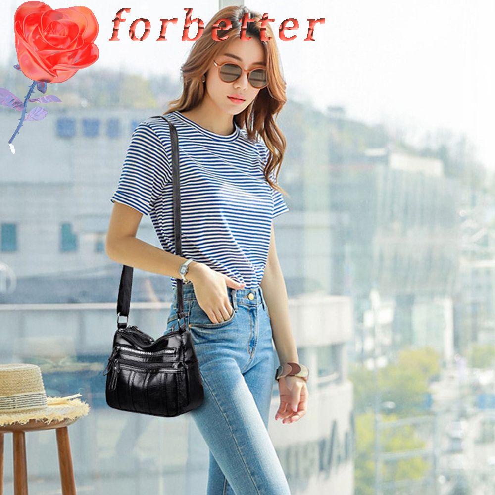 FORBETTER Túi Xách Da PU Đựng Điện Thoại Cỡ Lớn Thiết Kế Đơn Giản Thời Trang Cho Nữ