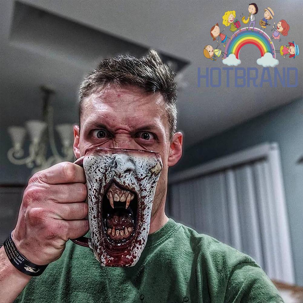 Cốc Cà Phê Kinh Dị Phong Cách Gothic Halloween Vui Nhộn Trang Trí Gia Đình Bạn Bè