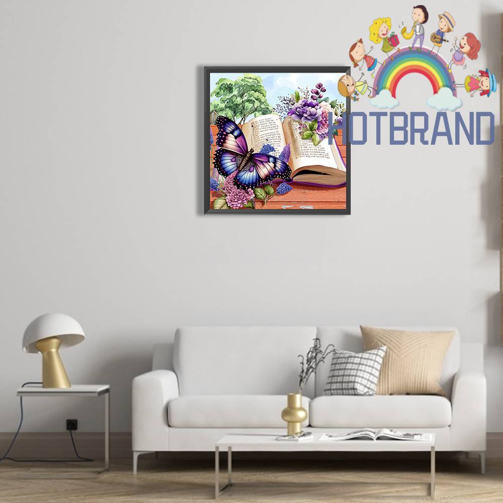 Tranh Đính Đá Kim Cương Toàn Bộ 5D DIY Hình Vẽ Bướm