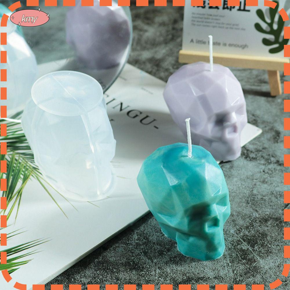 KRNY Khuôn Làm Nến Xà Phòng Hình Đầu Lâu Bằng Silicone Trong Suốt DIY