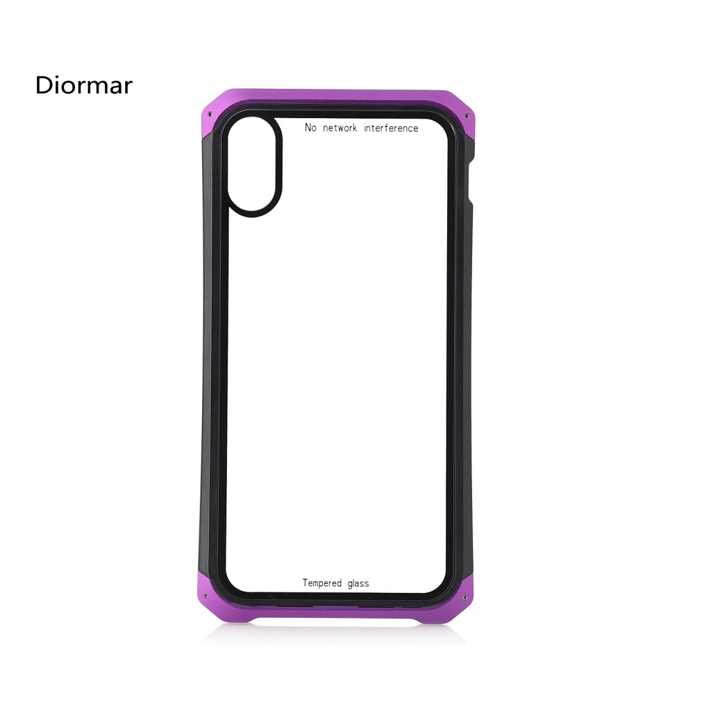 Ốp Điện Thoại Kính Cường Lực Khung Kim Loại Chống Sốc Cho iPhone 7 / 8 / X / XS / XR