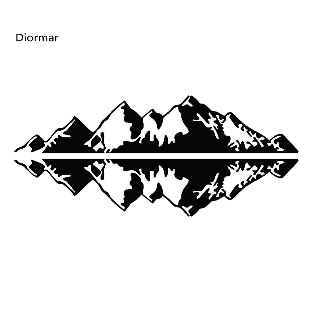Miếng Dán Trang Trí Cửa Xe Hơi Bằng PVC Hình Ngọn Núi Độc Đáo