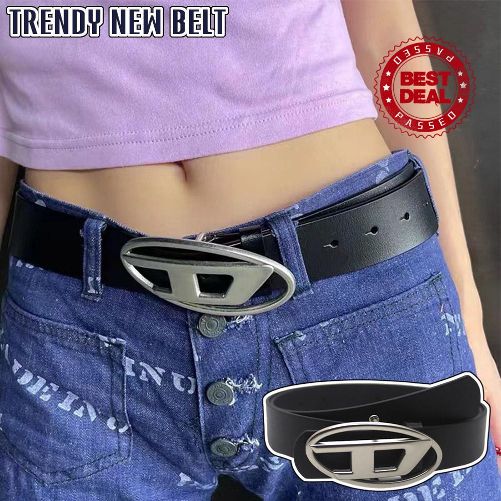 Thắt Lưng Khóa Kim Loại Hình Oval Thời Trang Cho Nam Nữ C7T4