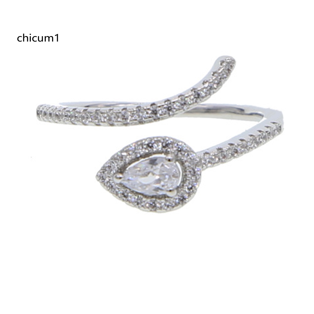 Nhẫn Hở Hình Rắn Đính Đá Thời Trang Cho Nữ