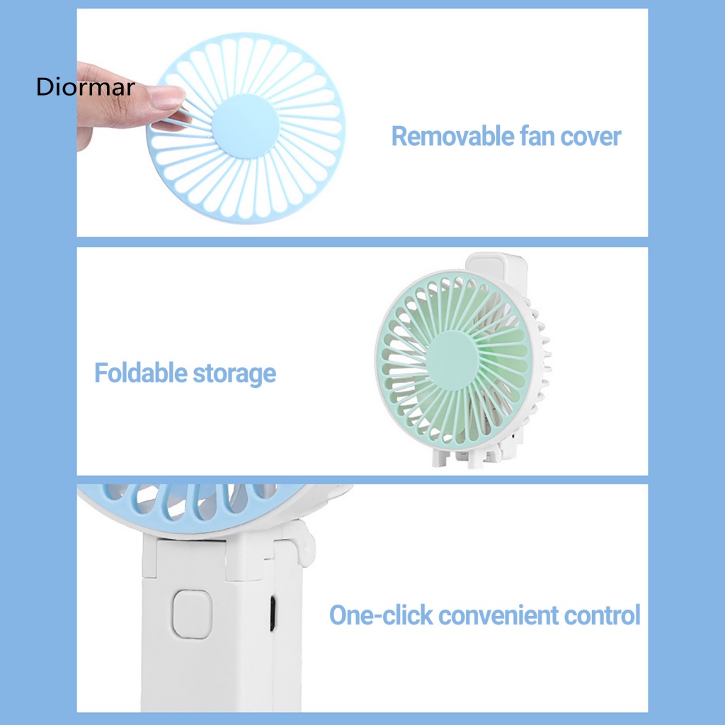 Quạt Cầm Tay Mini 3 Bánh Răng Cổng Sạc USB