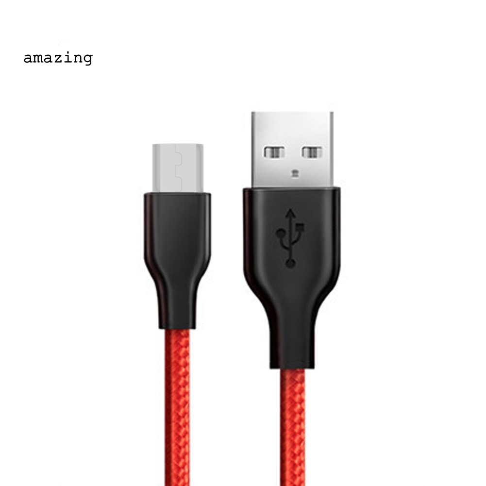 Dây Cáp Sạc Nhanh Micro USB / Type C Bằng Nylon Bện Dài 1m Dành Cho Điện Thoại Di Động