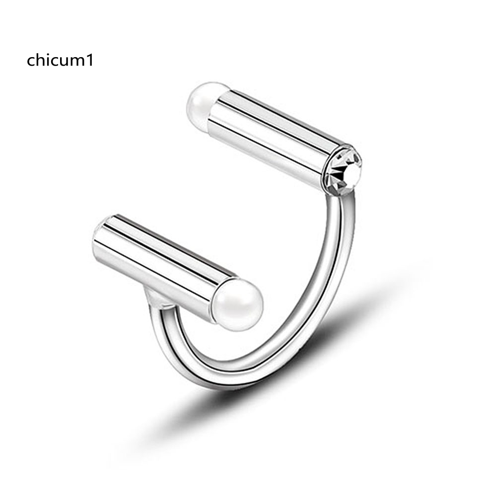 Nhẫn Hở Đính Đá Ngọc Trai Nhân Tạo Thời Trang Cho Nữ