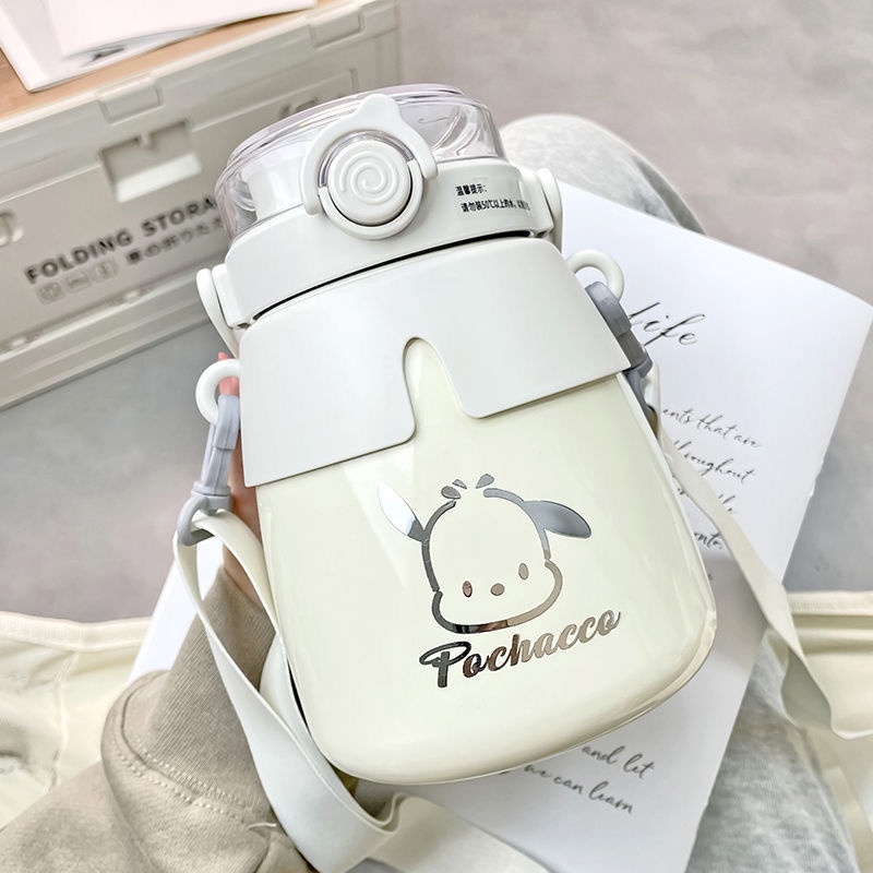 Bình Nước Giữ Nhiệt Dung Tích Lớn Có Ống Hút Tiện Lợi Cho Nữ Sinh