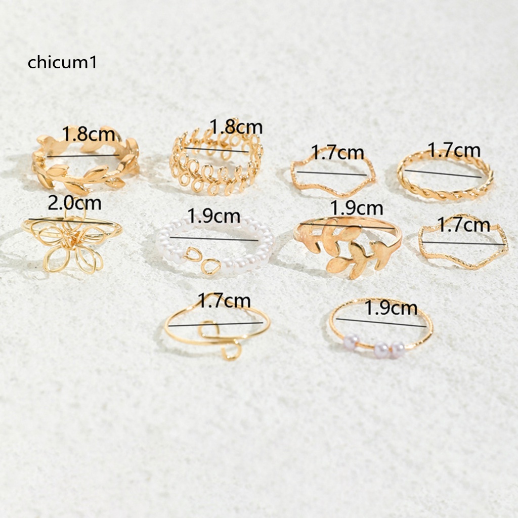 Set 10 Nhẫn Đeo Khớp Ngón Tay Phong Cách Bohemian