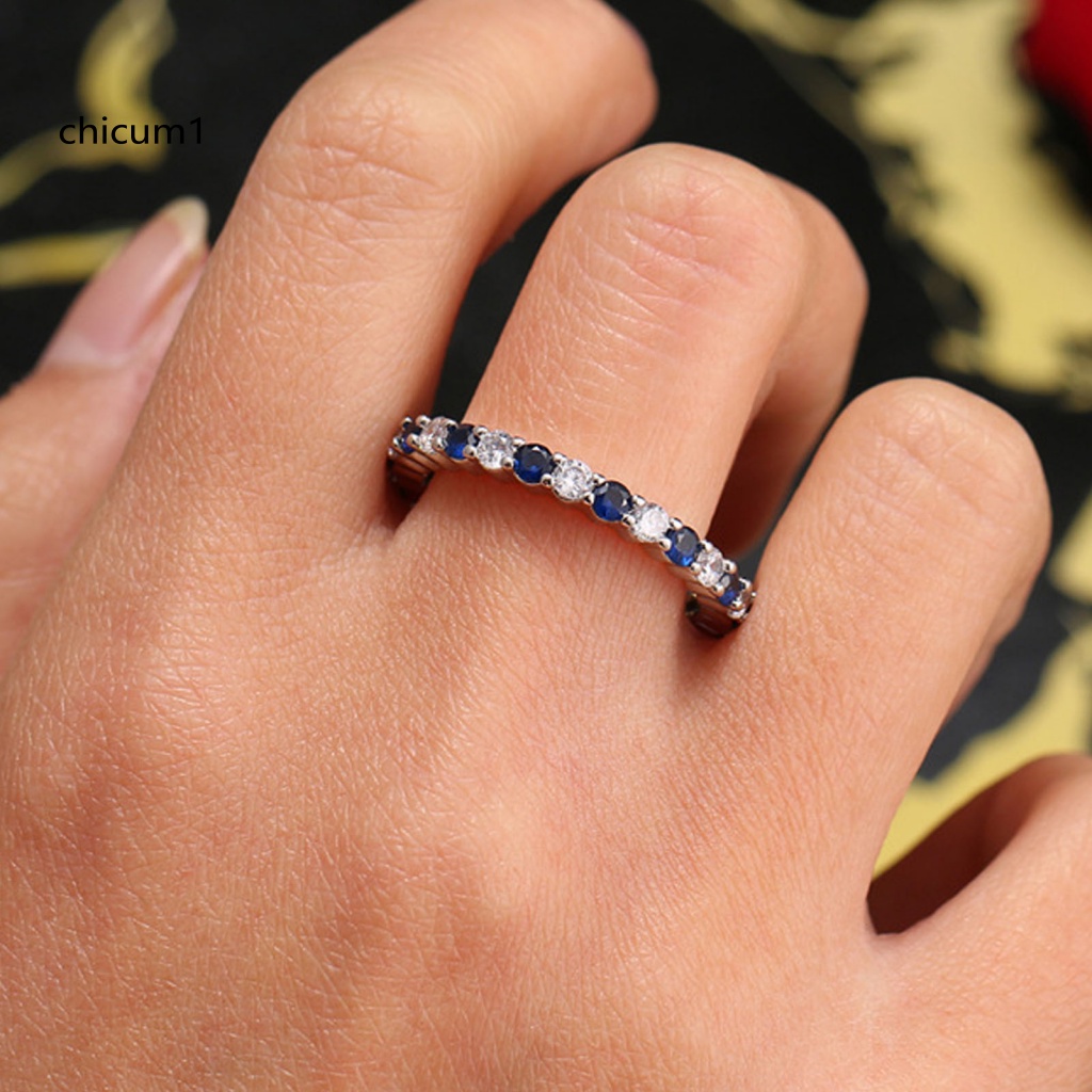 Nhẫn Đính Đá Zircon Sang Trọng Hợp Thời Trang Cho Nữ