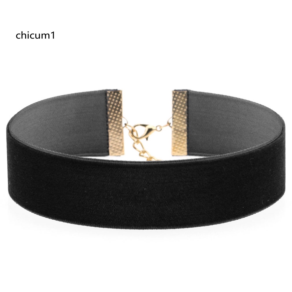 Vòng Cổ Choker Dây Nhung Bản Rộng Mềm Mại Thời Trang Cho Nữ