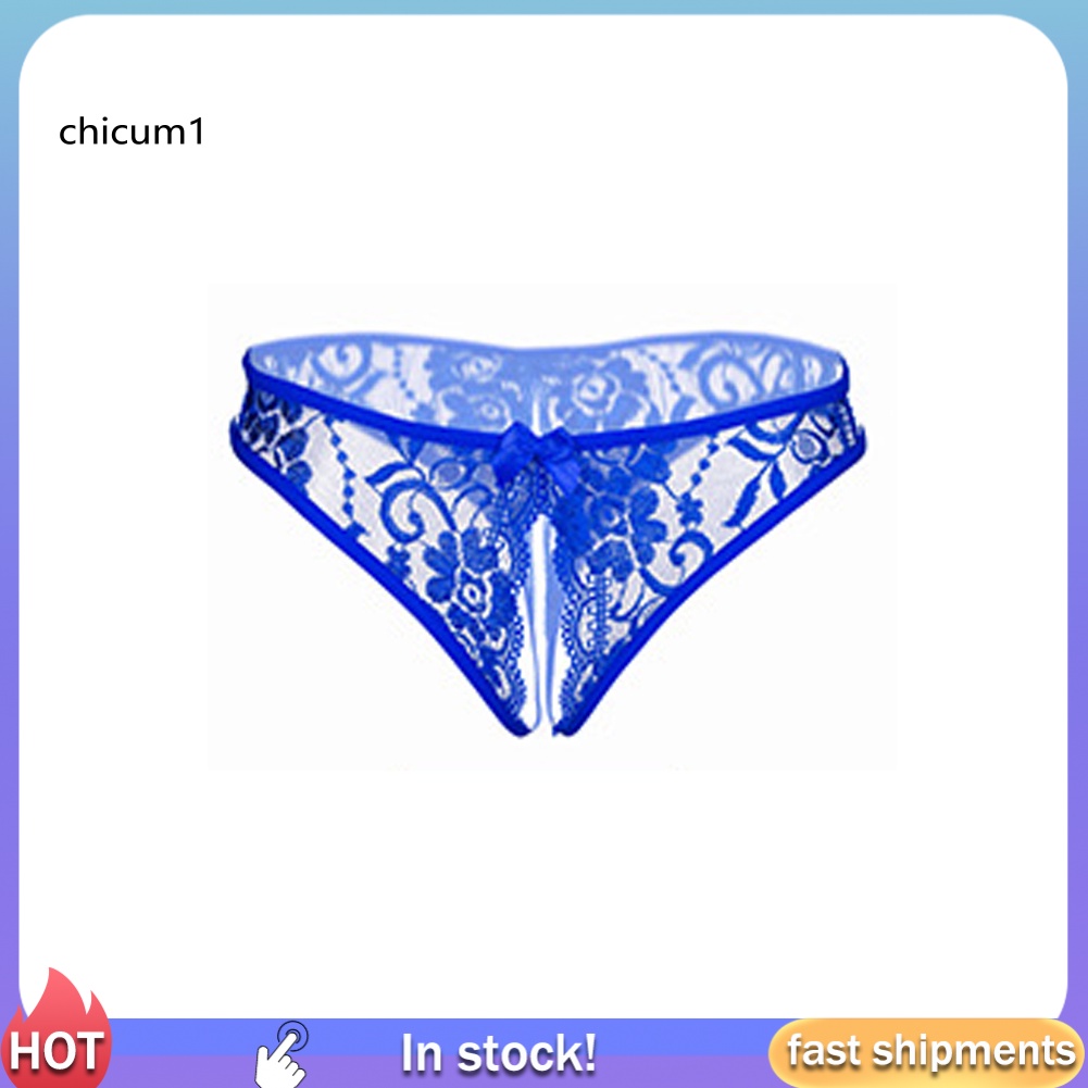 Quần Lót Lọt Khe Phối Ren Xuyên Thấu Mềm Mại Quyến Rũ Dành Cho Nữ