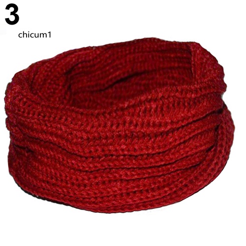 Khăn Choàng Cổ Dệt Kim Màu Trơn Thời Trang Thu Đông Cho Nam Và Nữ