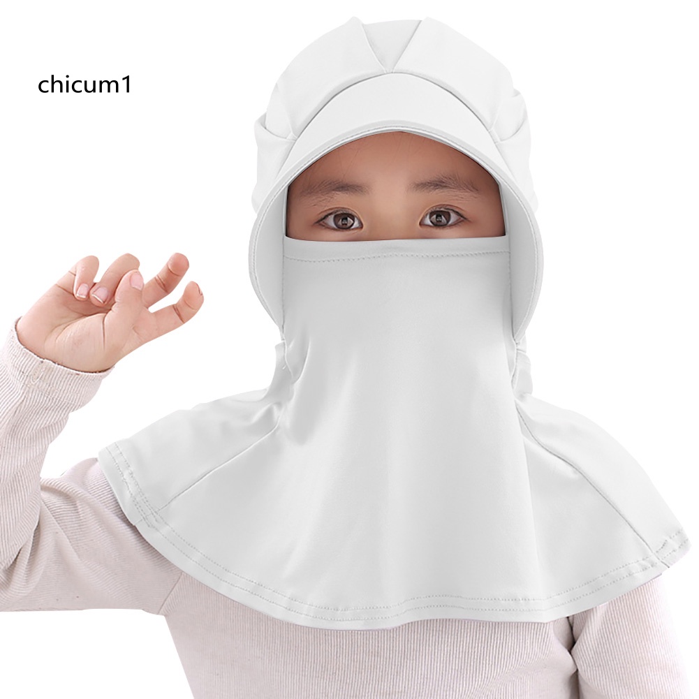 Mũ Che Mặt Vành Rộng Chống Tia UV Màu Trơn Có Thể Gấp Gọn Dành Cho Người Lớn Và Trẻ Em
