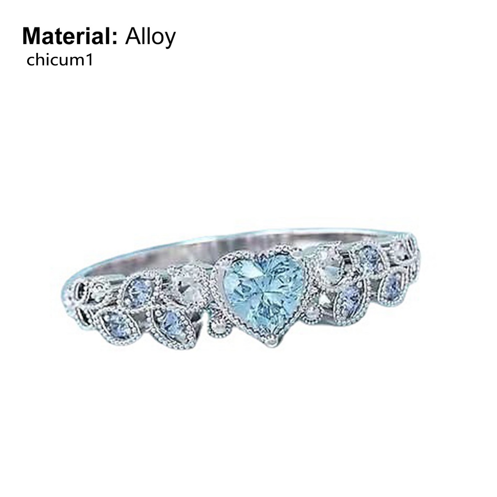 Nhẫn Hợp Kim Hình Chiếc Lá Đính Đá Thời Trang Cho Nữ