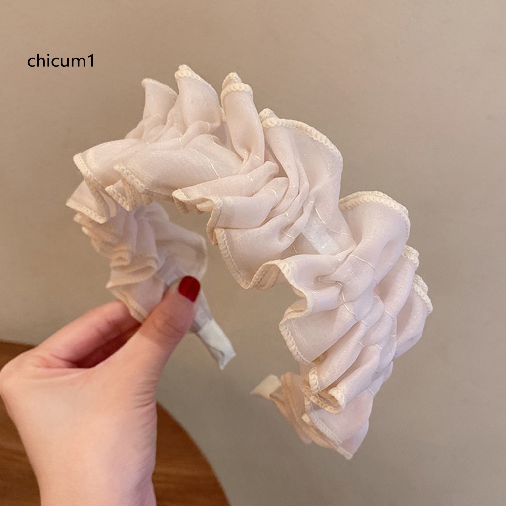 Băng Đô Cài Tóc Viền Mềm Bản Rộng Thời Trang Cho Nữ