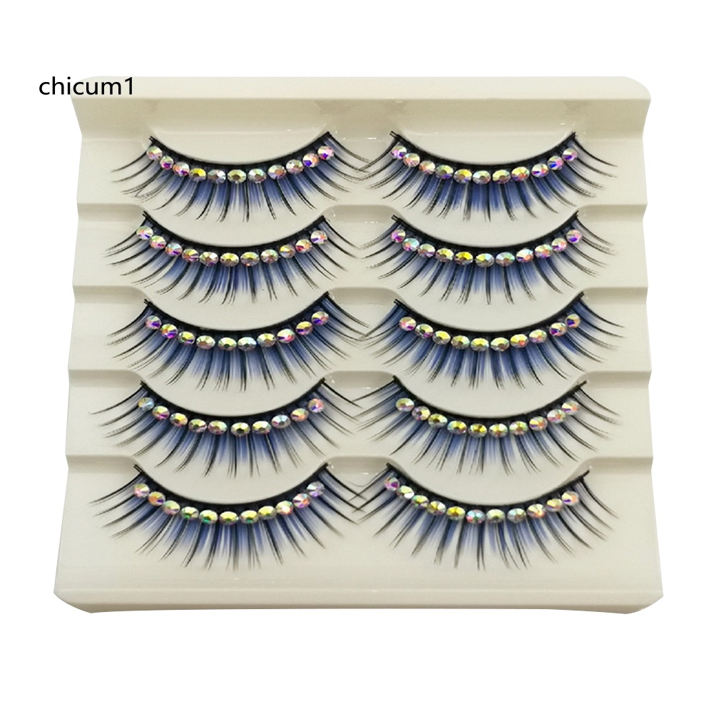 Set 5 Cặp Lông Mi Giả Đính Kim Tuyến Lấp Lánh