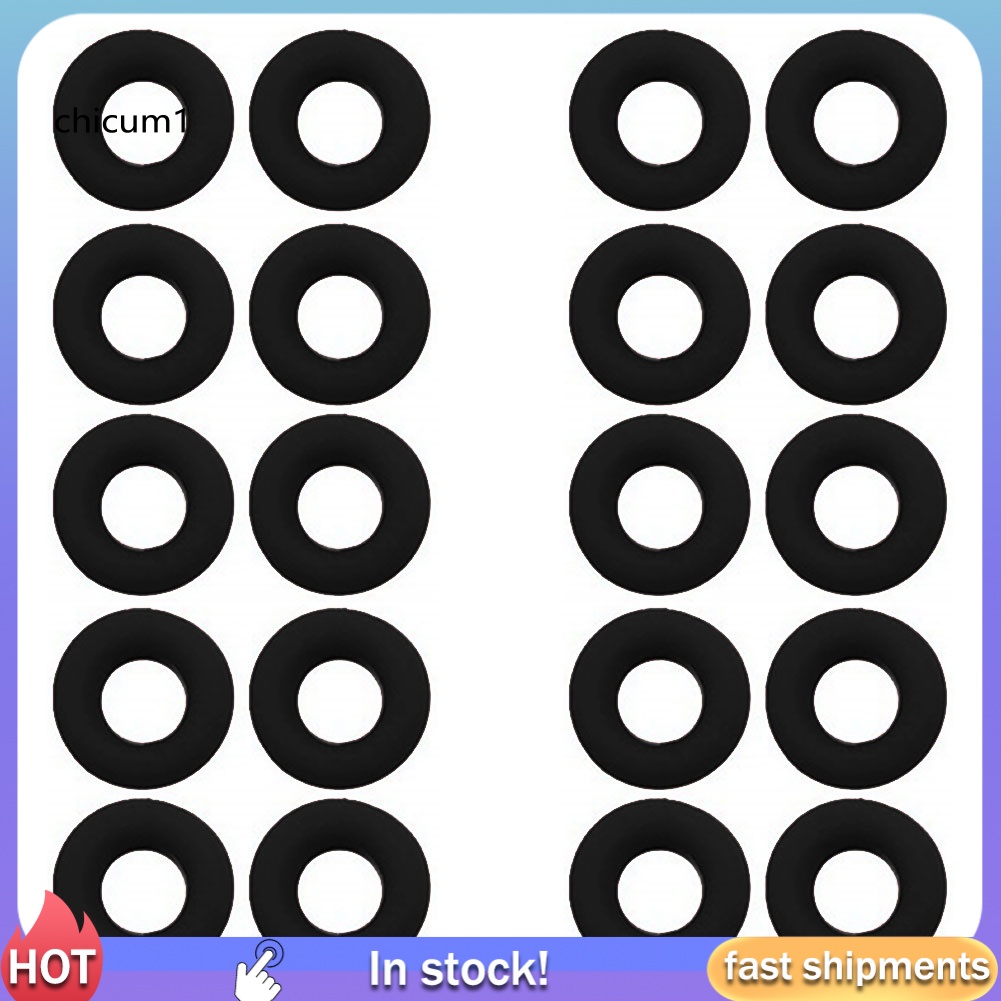 Set 10 Cặp Móc Tai Bằng Silicon Mềm Hình Tròn Chống Trượt Tiện Dụng Khi Chơi Thể Thao