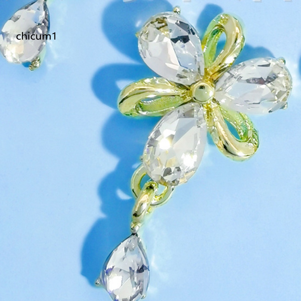 Set 10 Phụ Kiện Trang Trí Móng Tay Tạo Hiệu Ứng 3D Lấp Lánh Bằng Hợp Kim