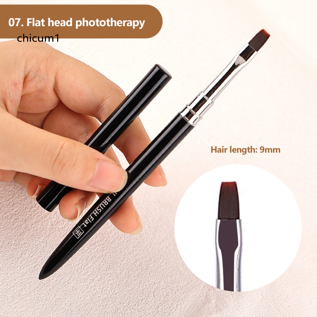 Cọ Vẽ Trang Trí Móng Tay Nghệ Thuật Bằng Nylon Và Kim Loại Chống Trượt Tiện Dụng