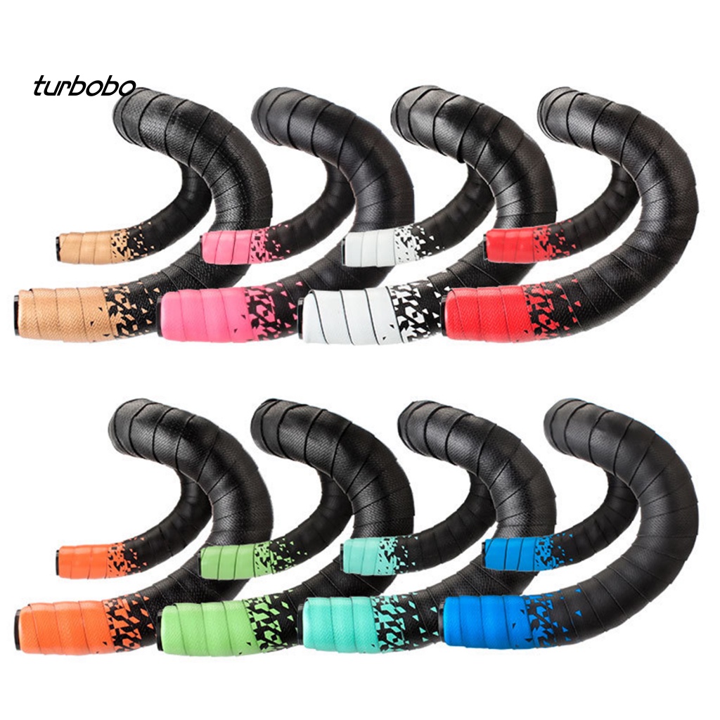 1 Bộ Băng Quấn Tay Lái Xe Đạp Giả Da Co Giãn Màu Gradient