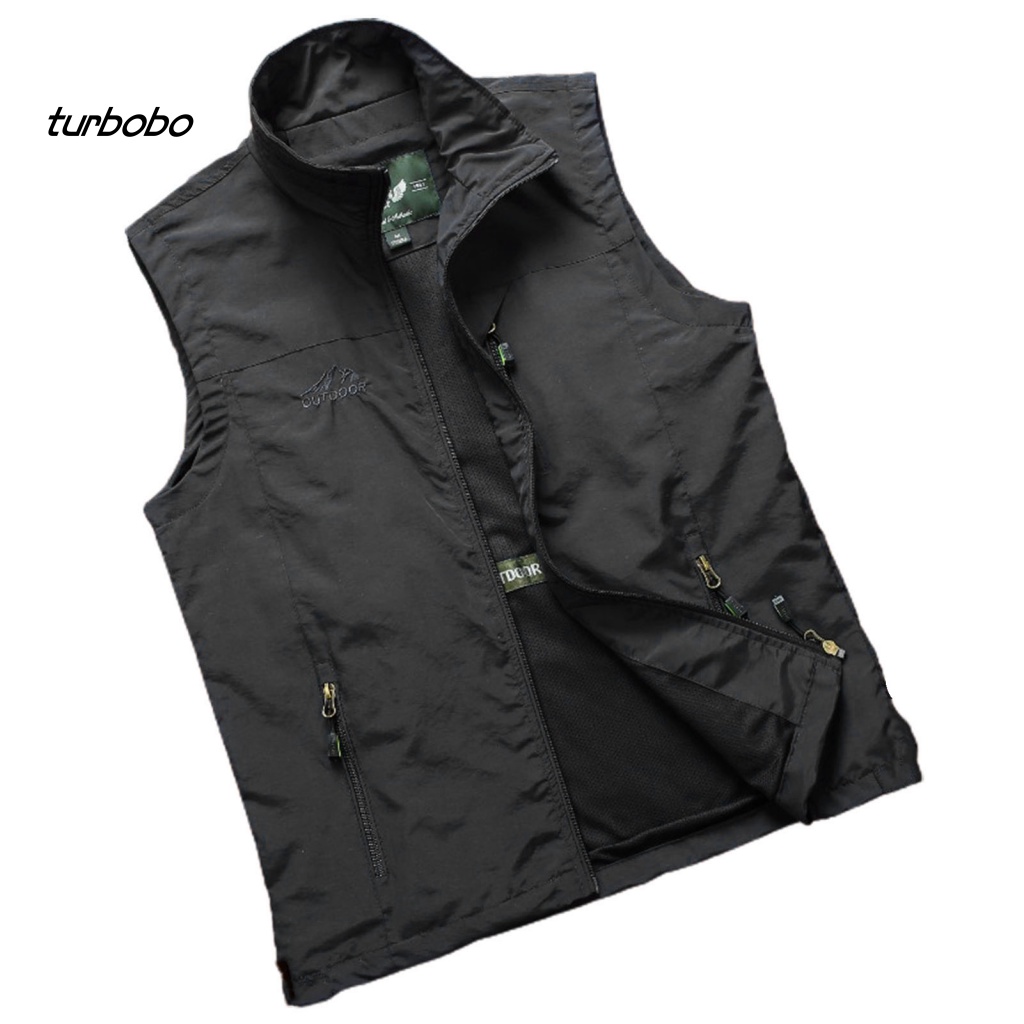 Áo Khoác Câu Cá Sát Nách Cổ Bẻ Màu Trơn Thoáng Khí Thời Trang Cho Nam